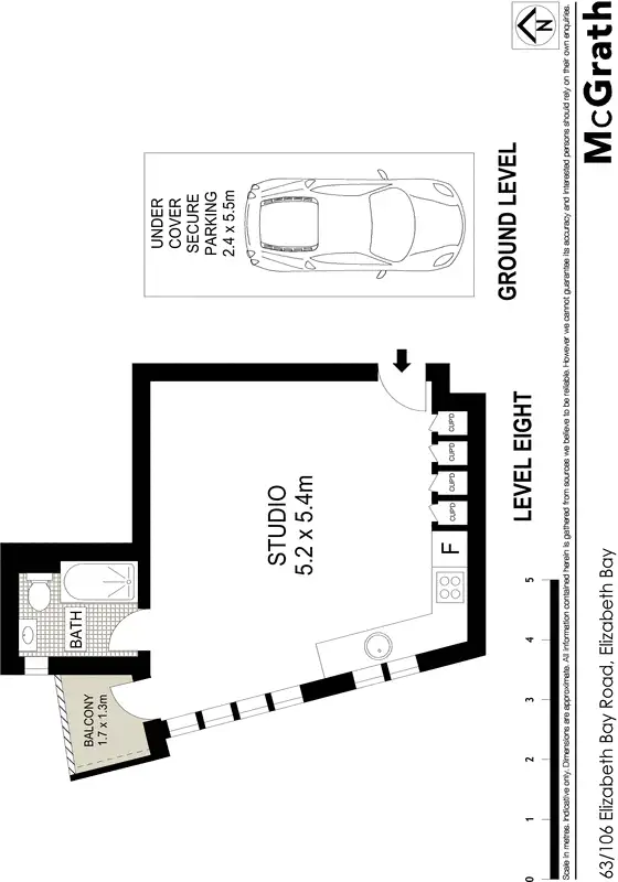 Floorplan of Homely apartment listing, 63/106 Elizabeth Bay Road, Elizabeth Bay NSW 2011