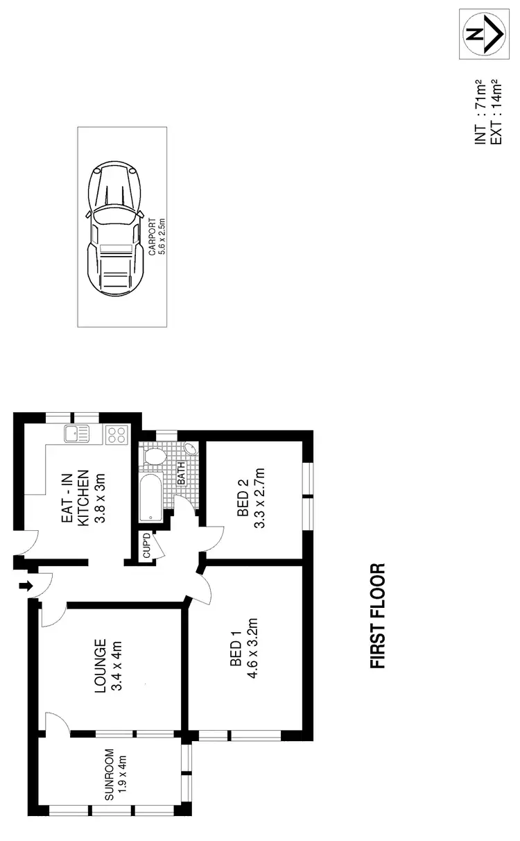 Floorplan of Homely apartment listing, 4/43 Frenchs Road, Willoughby NSW 2068