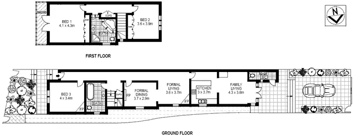 Floorplan of Homely house listing, 161 Rochford Street, Erskineville NSW 2043