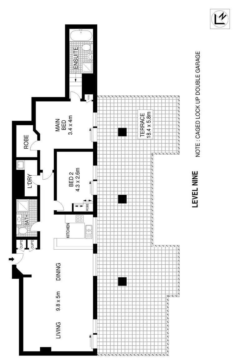 Floorplan of Homely apartment listing, 203/120 Pyrmont Street, Pyrmont NSW 2009