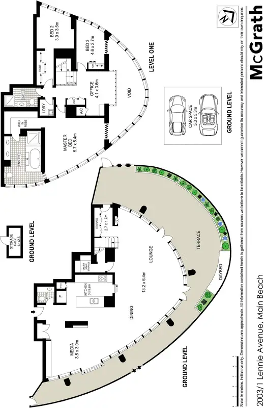 Floorplan of Homely apartment listing, 2003/1 Lennie Avenue, Main Beach QLD 4217