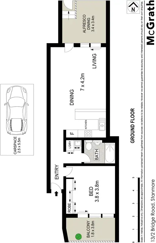 Floorplan of Homely apartment listing, 13/2 Bridge Road, Stanmore NSW 2048