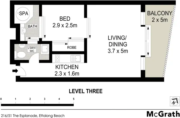 Floorplan of Homely apartment listing, 216/51 The Esplanade, Ettalong Beach NSW 2257