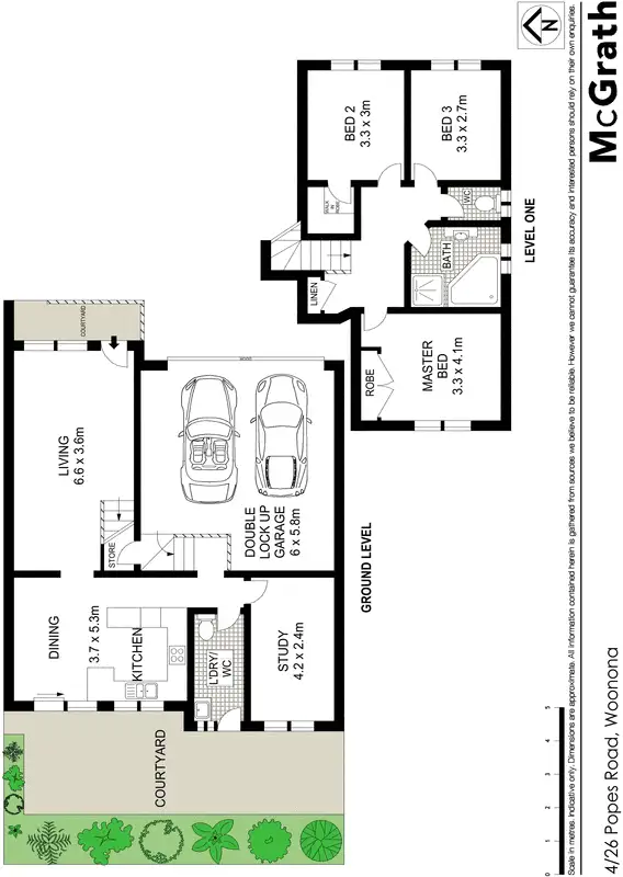 Floorplan of Homely townhouse listing, 4/26 Popes Road, Woonona NSW 2517