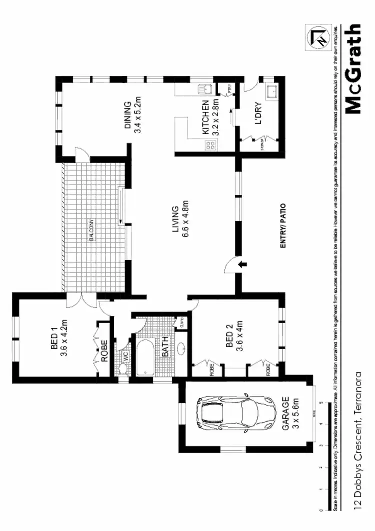 Floorplan of Homely house listing, 12 Dobbys Crescent, Terranora NSW 2486