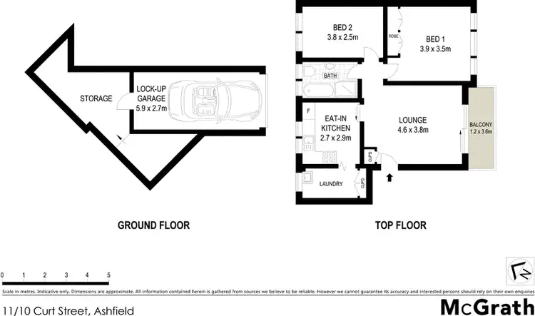 Floorplan of Homely apartment listing, 11/10 Curt Street, Ashfield NSW 2131