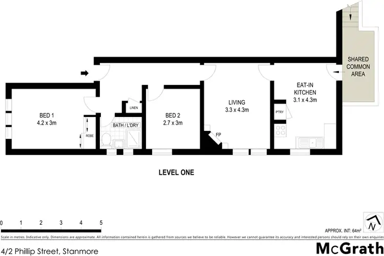 Floorplan of Homely apartment listing, 4/2 Phillip Street, Stanmore NSW 2048