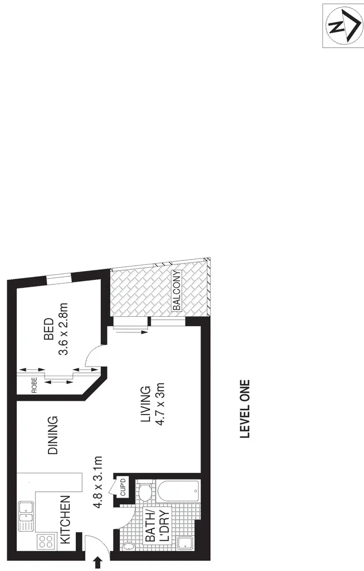 Floorplan of Homely apartment listing, 115/1 Georgina Street, Newtown NSW 2042