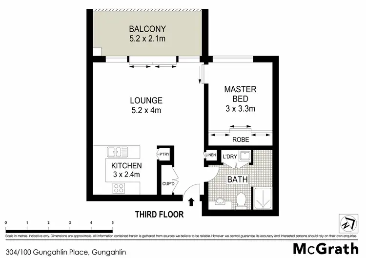 Floorplan of Homely apartment listing, 304/100 Gungahlin Place, Gungahlin ACT 2912