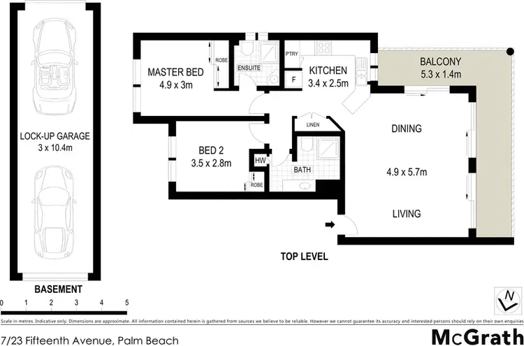 Floorplan of Homely apartment listing, 7/23 Fifteenth Avenue, Palm Beach QLD 4221