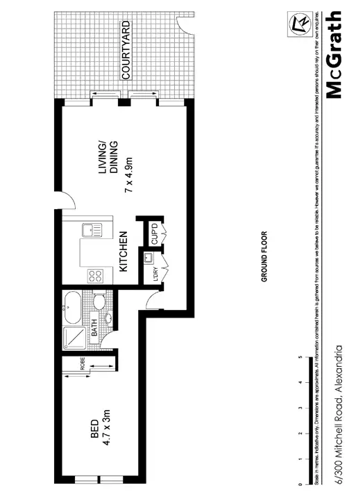 Floorplan of Homely apartment listing, 6/300 Mitchell Road, Alexandria NSW 2015