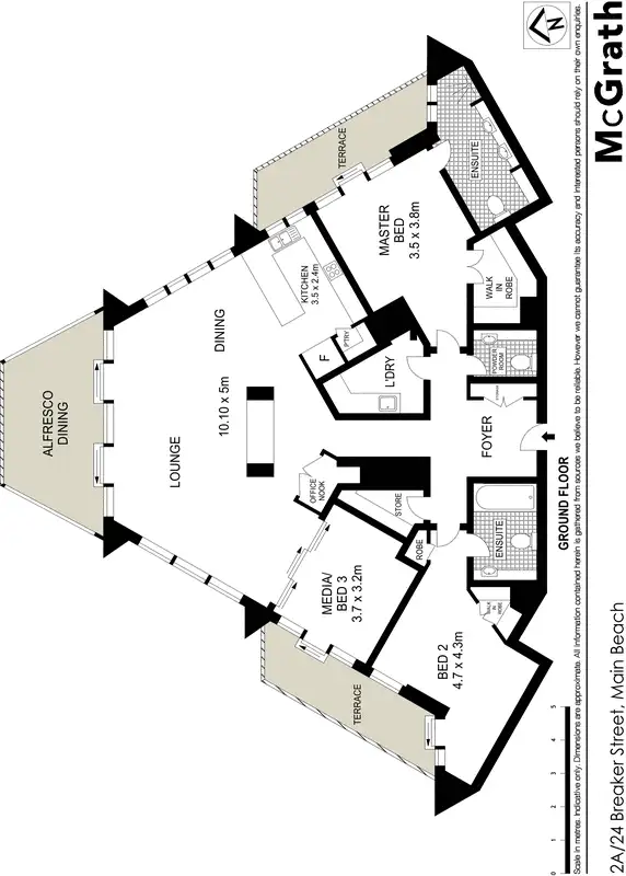 Floorplan of Homely apartment listing, 2a/24 Breaker Street, Main Beach QLD 4217