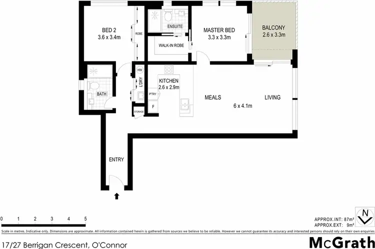 Floorplan of Homely apartment listing, 17/27 Berrigan Crescent, O'connor ACT 2602