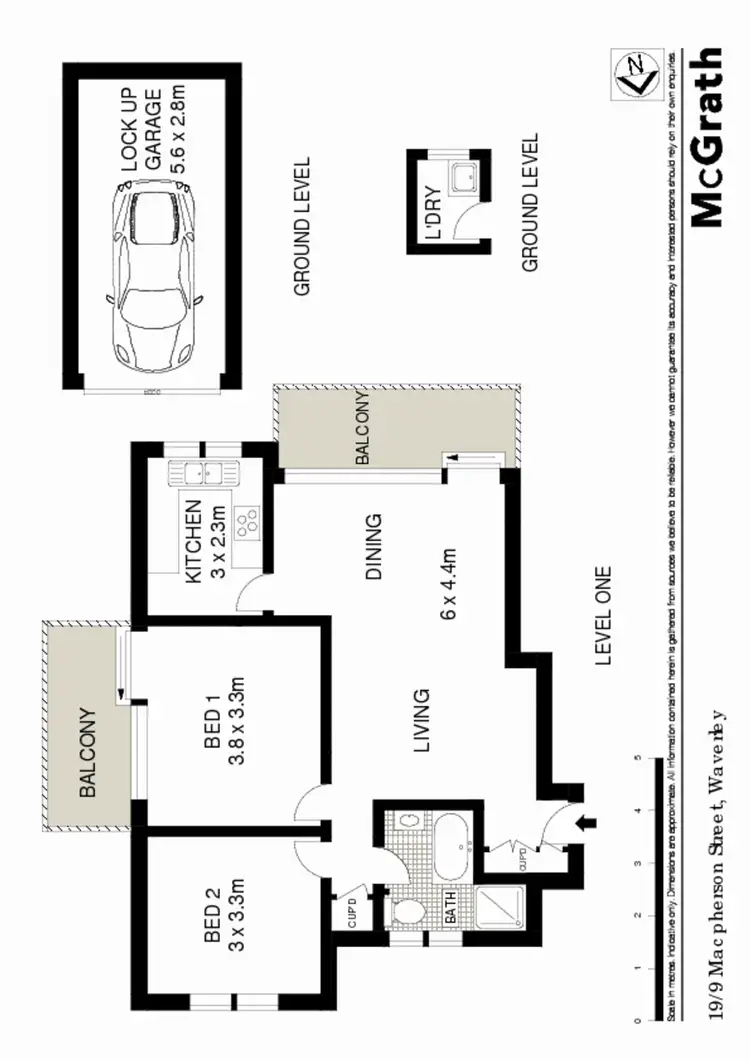 Floorplan of Homely apartment listing, 19/9 Macpherson Street, Waverley NSW 2024