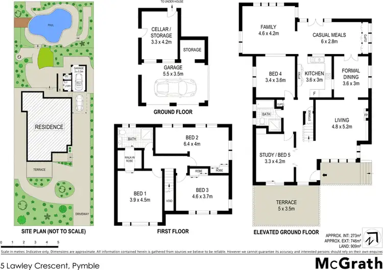 Floorplan of Homely house listing, 5 Lawley Crescent, Pymble NSW 2073