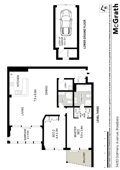 Floorplan of Homely apartment listing, 34/83 Dalmeny Avenue, Rosebery NSW 2018