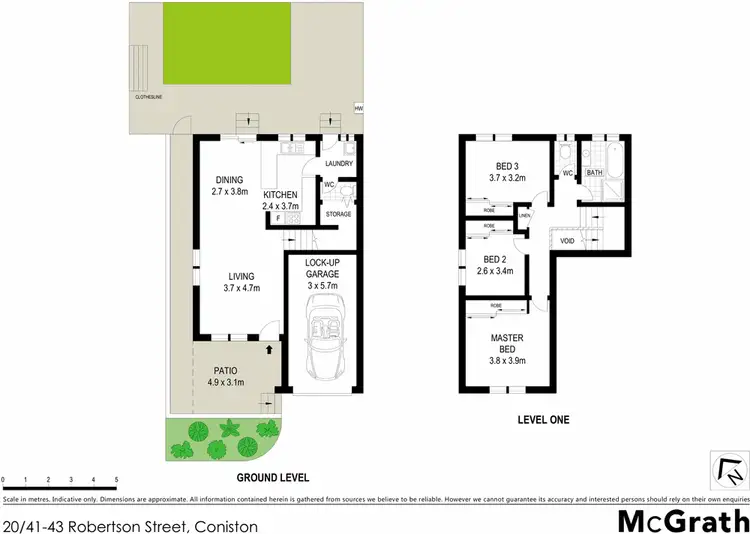 Floorplan of Homely townhouse listing, 20/41 Robertson Street, Coniston NSW 2500