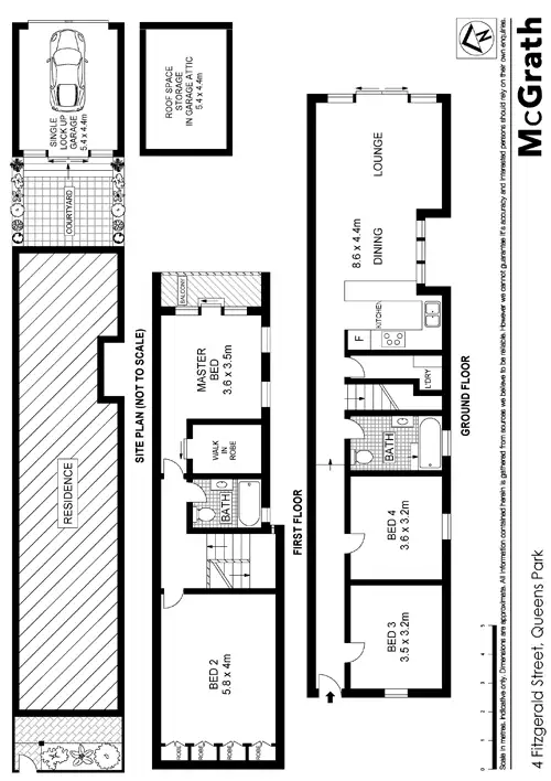 Floorplan of Homely house listing, 4 Fitzgerald Street, Queens Park NSW 2022