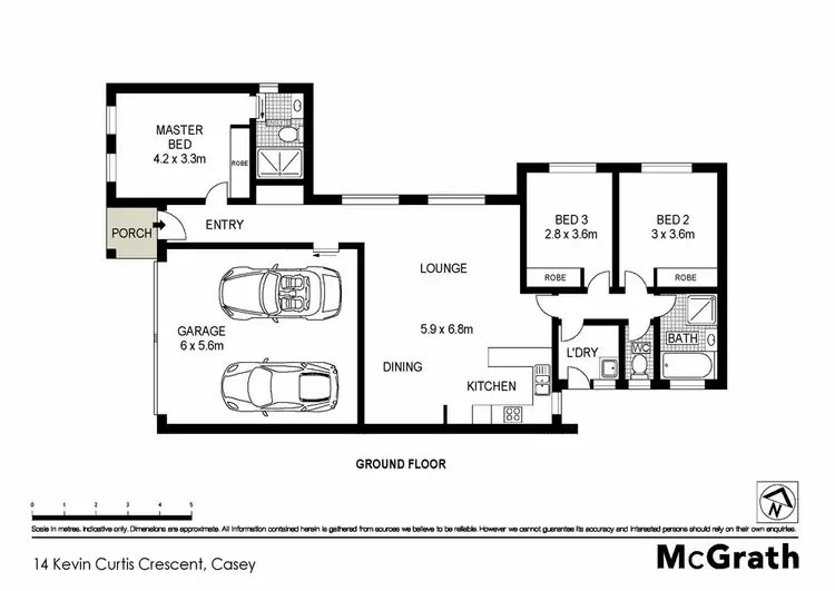 Floorplan of Homely house listing, 14 Kevin Curtis Crescent, Casey ACT 2913