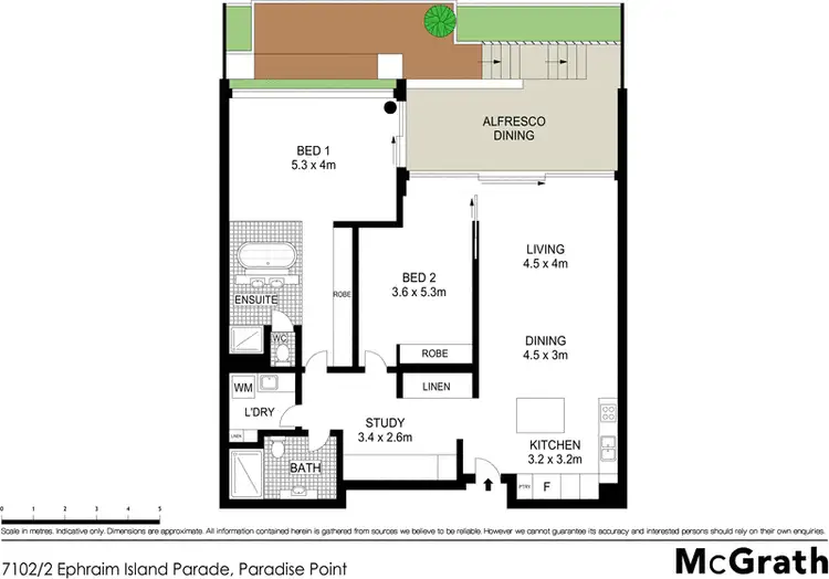 Floorplan of Homely apartment listing, 7102/2 Ephraim Island Parade, Paradise Point QLD 4216