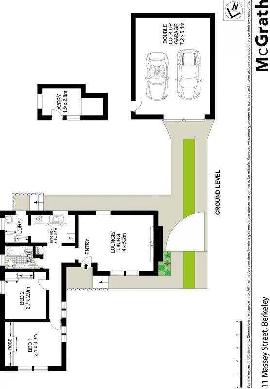 Floorplan of Homely house listing, 11 Massey Street, Berkeley NSW 2506