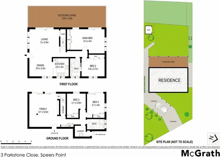 Floorplan of Homely house listing, 3 Parkstone Close, Speers Point NSW 2284