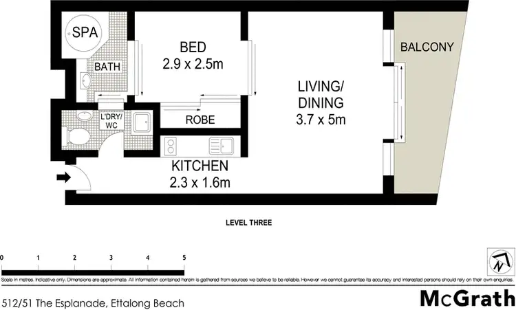 Floorplan of Homely apartment listing, 512/51 The Esplanade, Ettalong Beach NSW 2257