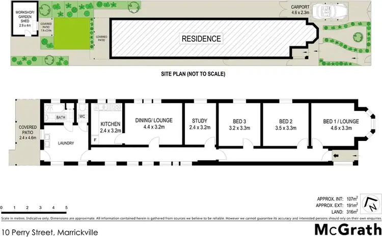 Floorplan of Homely house listing, 10 Perry Street, Marrickville NSW 2204