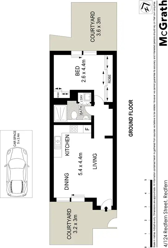 Floorplan of Homely apartment listing, 4/124 Redfern Street, Redfern NSW 2016
