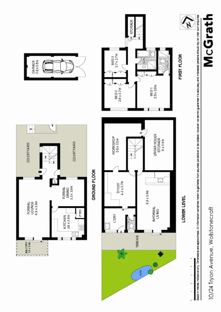 Floorplan of Homely townhouse listing, 10/24 Tryon Avenue, Wollstonecraft NSW 2065