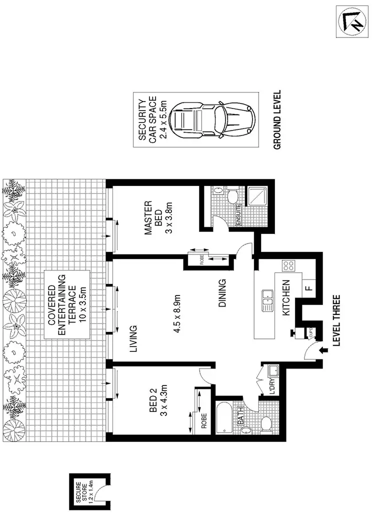 Floorplan of Homely apartment listing, 302/211 Oberon Street, Coogee NSW 2034