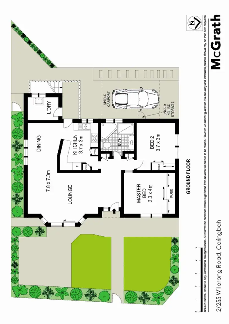 Floorplan of Homely townhouse listing, 2/255 Willarong Road, Caringbah NSW 2229