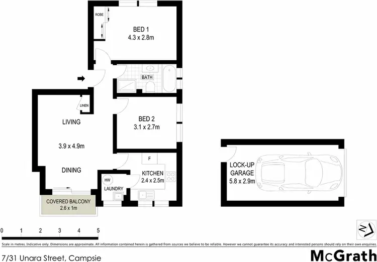 Floorplan of Homely apartment listing, 7/31 Unara Street, Campsie NSW 2194