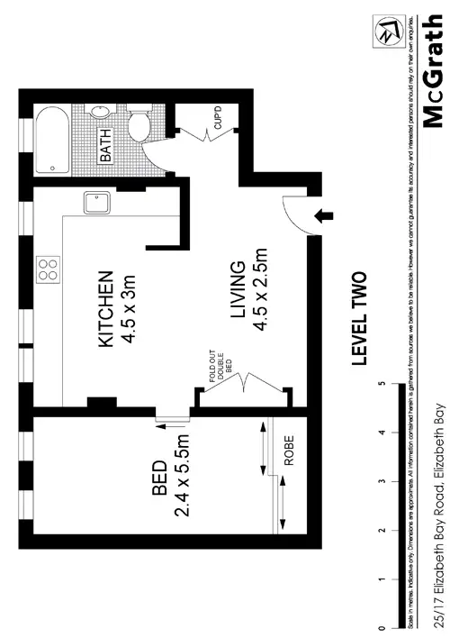 Floorplan of Homely apartment listing, 25/17 Elizabeth Bay Road, Elizabeth Bay NSW 2011
