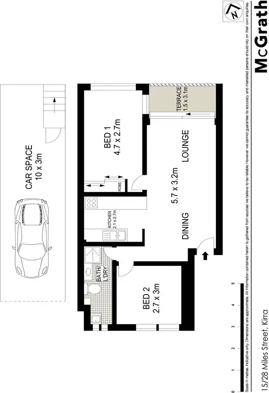 Floorplan of Homely apartment listing, 15/28 Miles Street, Kirra QLD 4225