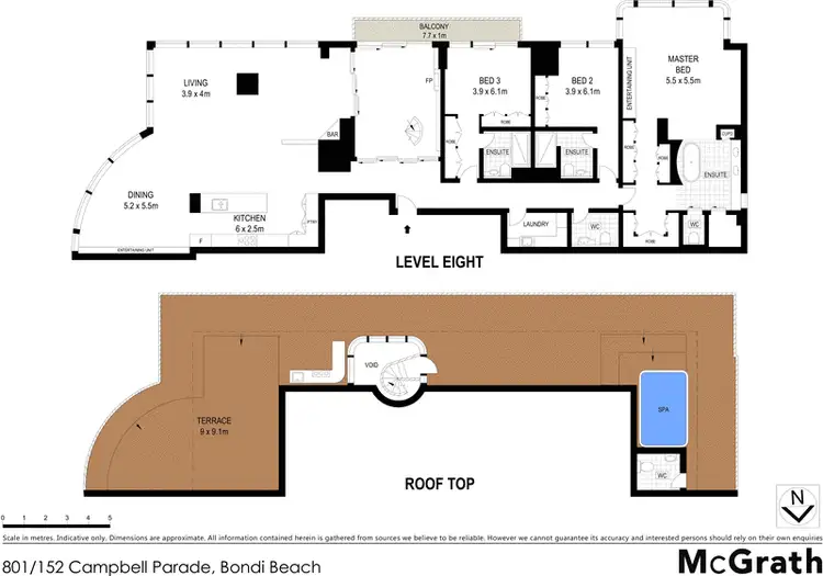 Floorplan of Homely apartment listing, 801/152 Campbell Parade, Bondi Beach NSW 2026