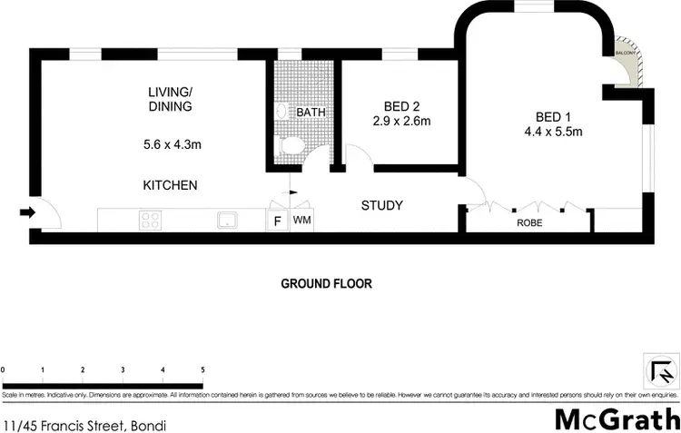 Floorplan of Homely apartment listing, 11/45 Francis Street, Bondi NSW 2026