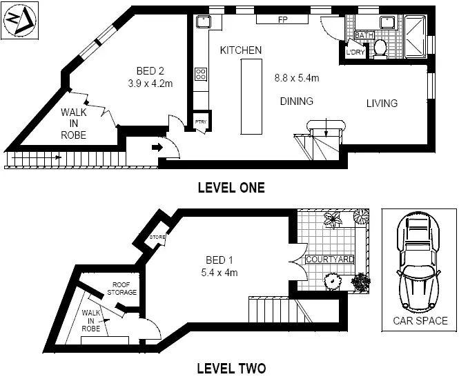 Floorplan of Homely apartment listing, 2/57 Lamrock Avenue, Bondi Beach NSW 2026