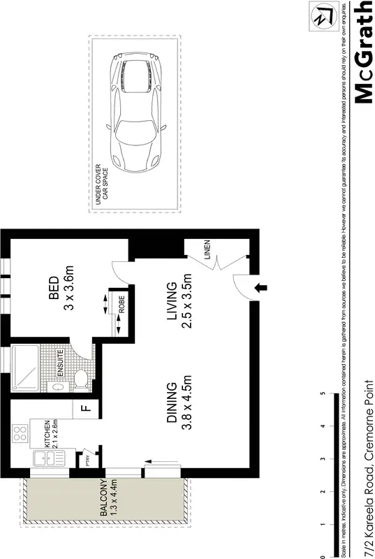 Floorplan of Homely apartment listing, 7/2 Kareela Road, Cremorne Point NSW 2090