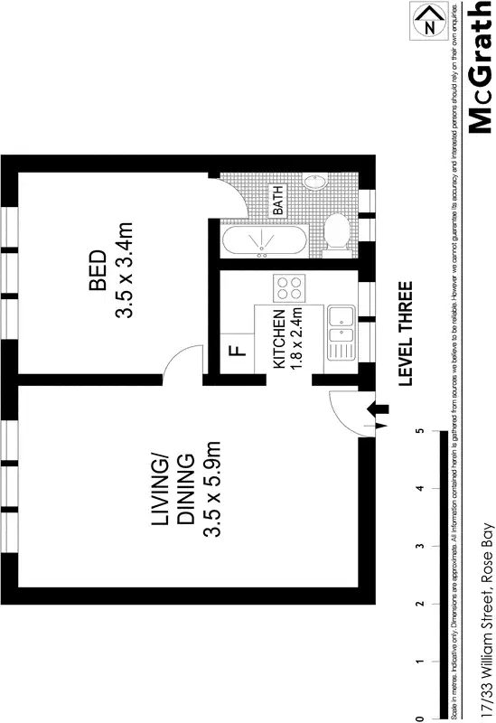 Floorplan of Homely apartment listing, 17/33 William Street, Rose Bay NSW 2029