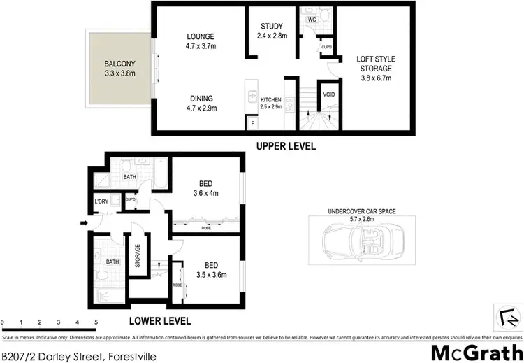 Floorplan of Homely apartment listing, B207/2 Darley Street, Forestville NSW 2087