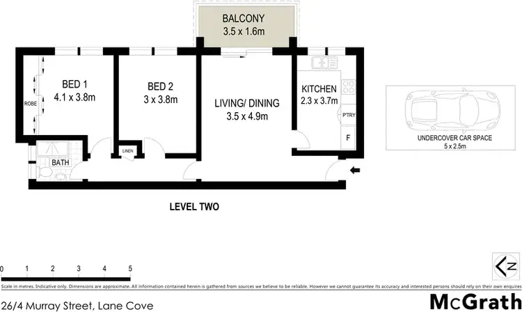 Floorplan of Homely apartment listing, 26/4 Murray Street, Lane Cove NSW 2066