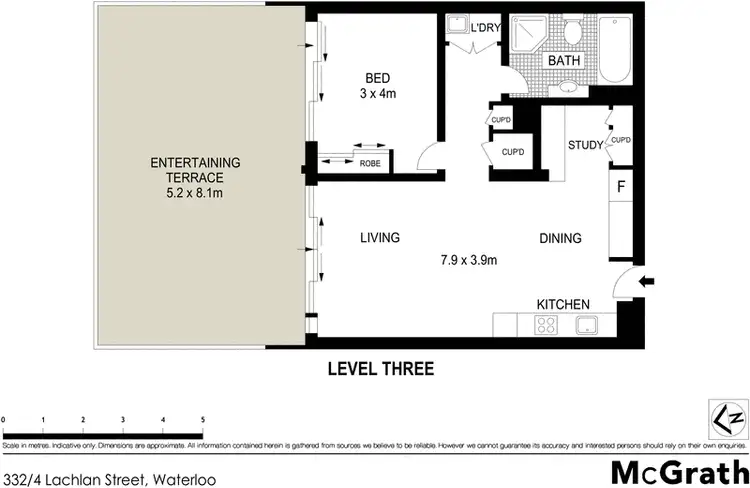 Floorplan of Homely apartment listing, 332/4 Lachlan Street, Waterloo NSW 2017