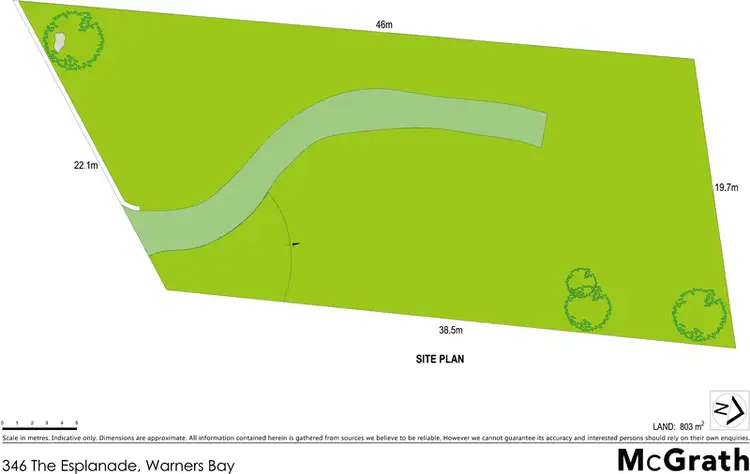 Floorplan of Homely land listing, 346 The Esplanade, Warners Bay NSW 2282