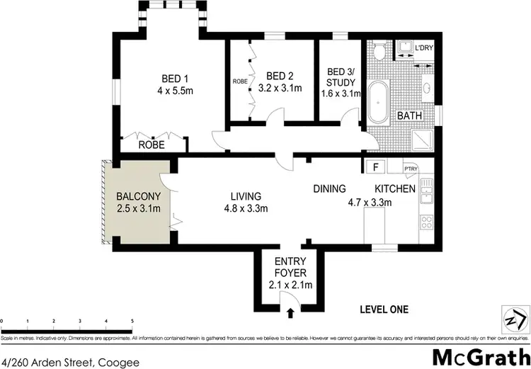Floorplan of Homely apartment listing, 4/260 Arden Street, Coogee NSW 2034