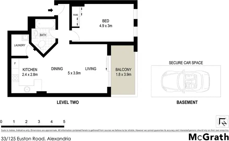 Floorplan of Homely apartment listing, 33/125 Euston Road, Alexandria NSW 2015