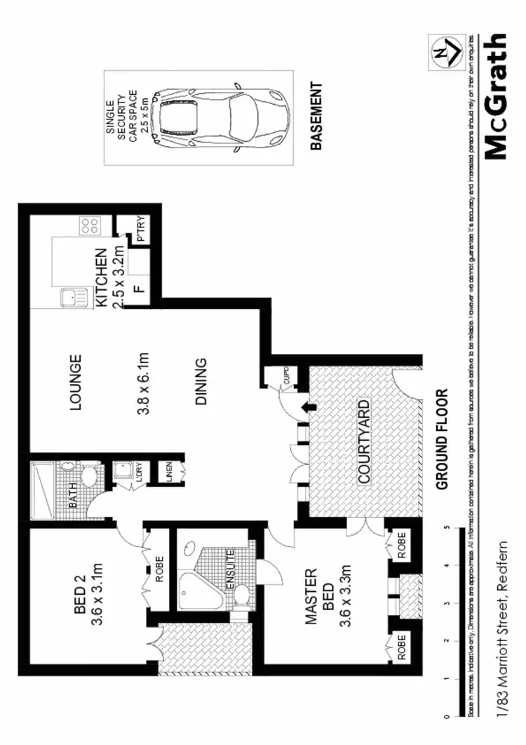 Floorplan of Homely apartment listing, 1/83 Marriott Street, Redfern NSW 2016