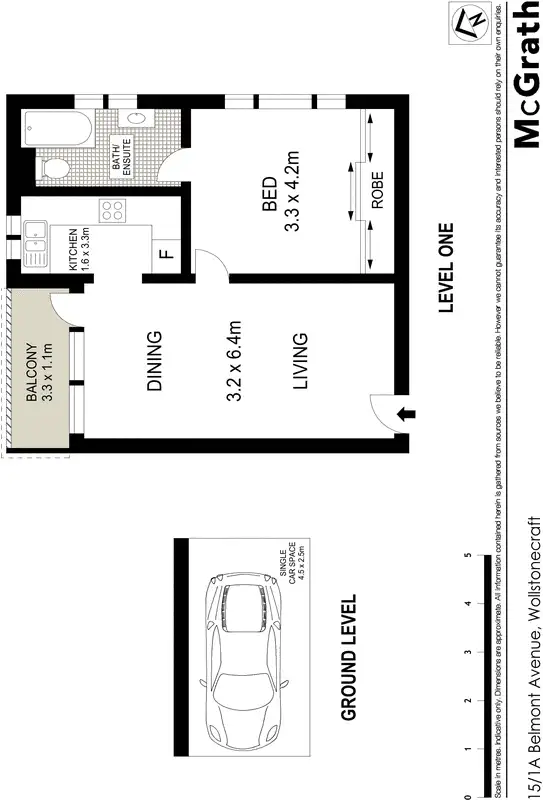 Floorplan of Homely apartment listing, 15/1A Belmont Avenue, Wollstonecraft NSW 2065
