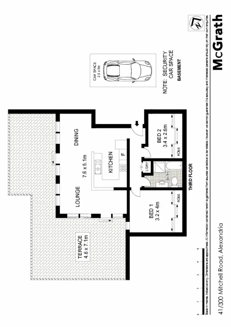 Floorplan of Homely apartment listing, 41/300 Mitchell Road, Alexandria NSW 2015
