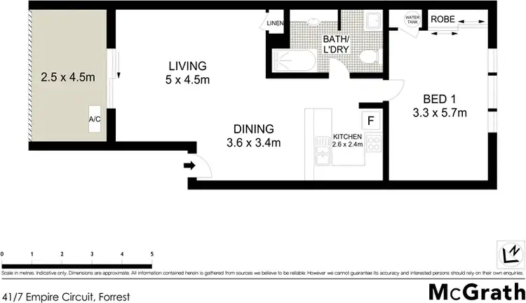 Floorplan of Homely apartment listing, 41/7 Empire Circuit, Forrest ACT 2603